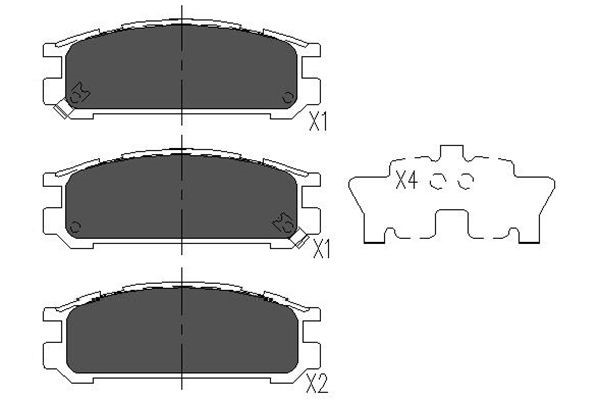 Bromsbeläggsats, Bakaxel Kavo parts KBP-8016 KAVO PARTS
