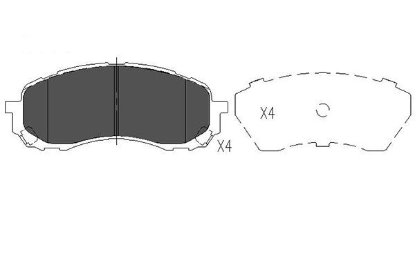Bromsbeläggsats, Framaxel Kavo parts KBP-8018 KAVO PARTS