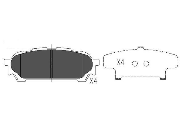 Bromsbeläggsats, Bakaxel Kavo parts KBP-8019 KAVO PARTS