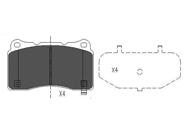 Bromsbeläggsats, Framaxel Kavo parts KBP-8021 KAVO PARTS