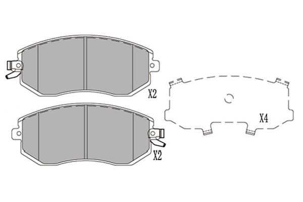 Bromsbeläggsats, Framaxel KAVO PARTS