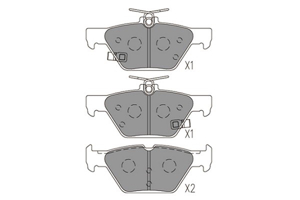 Bromsbeläggsats, Bakaxel KAVO PARTS