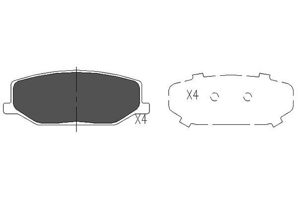Bromsbeläggsats, Framaxel Kavo parts KBP-8502 KAVO PARTS