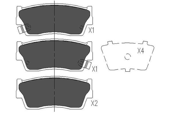 Bromsbeläggsats, Framaxel Kavo parts KBP-8503 KAVO PARTS