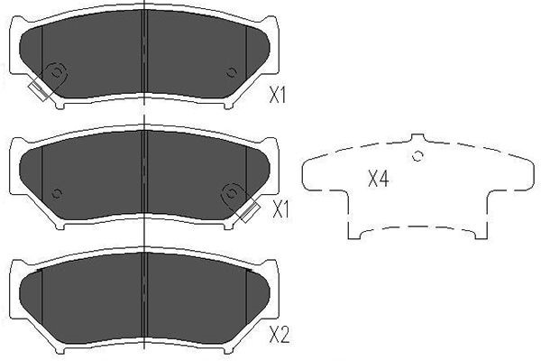 Bromsbeläggsats, Framaxel Kavo parts KBP-8505 KAVO PARTS