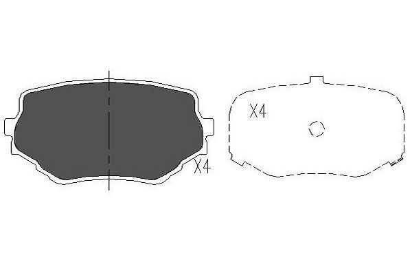 Bromsbeläggsats, Framaxel KAVO PARTS