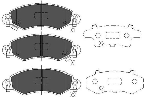 Bromsbeläggsats, Framaxel Kavo parts KBP-8508 KAVO PARTS