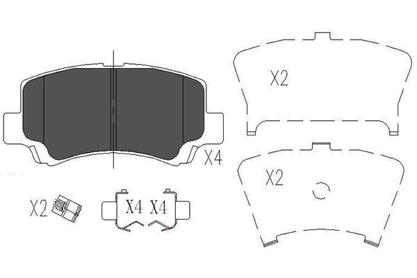 Bromsbeläggsats, Framaxel Kavo parts KBP-8509 KAVO PARTS