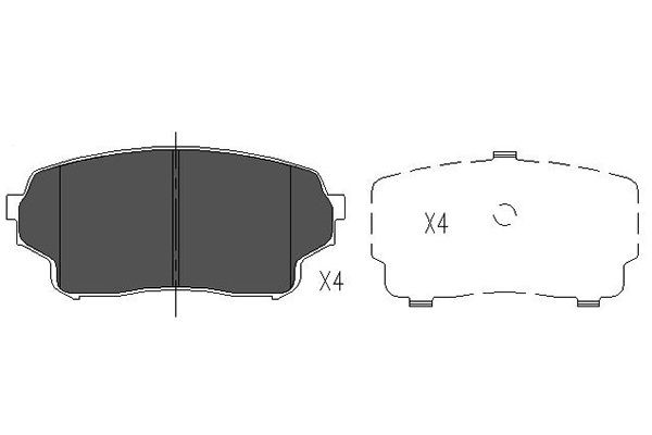 Bromsbeläggsats, Framaxel Kavo parts KBP-8511 KAVO PARTS
