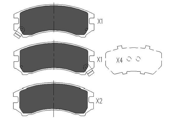 Bromsbeläggsats, Framaxel Kavo parts KBP-8513 KAVO PARTS