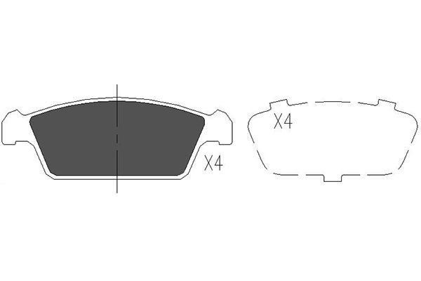 Bromsbeläggsats, Framaxel Kavo parts KBP-8515 KAVO PARTS