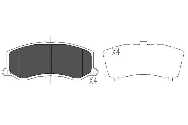 Bromsbeläggsats, Framaxel Kavo parts KBP-8516 KAVO PARTS