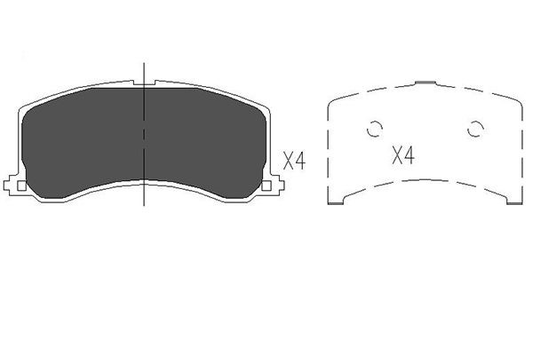 Bromsbeläggsats, Framaxel Kavo parts KBP-8517 KAVO PARTS