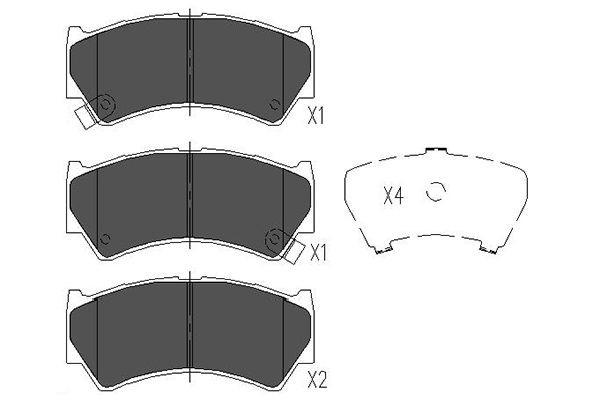 Bromsbeläggsats, Framaxel Kavo parts KBP-8519 KAVO PARTS