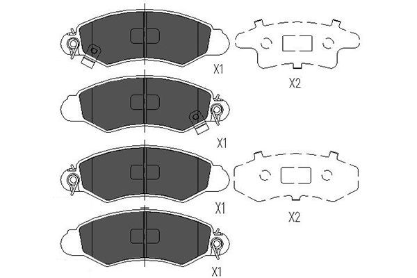 Bromsbeläggsats, Framaxel Kavo parts KBP-8520 KAVO PARTS