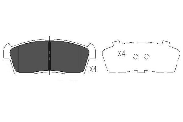 Bromsbeläggsats, Framaxel Kavo parts KBP-8521 KAVO PARTS