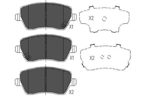 Bromsbeläggsats, Framaxel KAVO PARTS