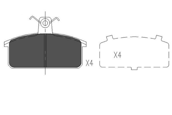 Bromsbeläggsats, Framaxel, Bakaxel Kavo parts KBP-8524 KAVO PARTS