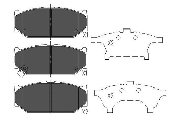 Bromsbeläggsats, Framaxel Kavo parts KBP-8525 KAVO PARTS