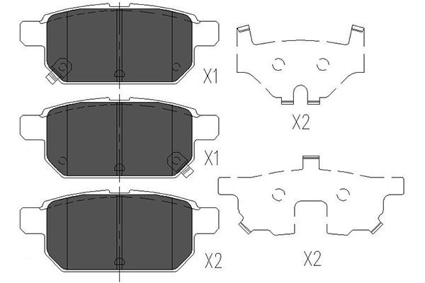 Bromsbeläggsats, Bakaxel KAVO PARTS