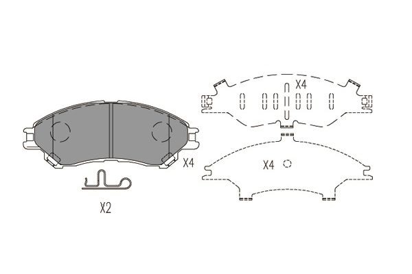Bromsbeläggsats, Framaxel KAVO PARTS