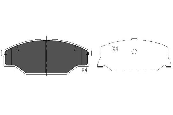 Bromsbeläggsats, Framaxel Kavo parts KBP-9001 KAVO PARTS