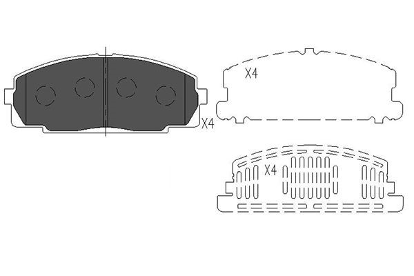Bromsbeläggsats, Framaxel KAVO PARTS