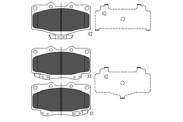 Bromsbeläggsats, Framaxel KAVO PARTS