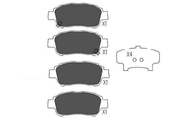 Bromsbeläggsats, Framaxel KAVO PARTS Bromsbeläggsats, Framaxel KAVO PARTS