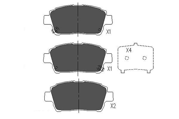 Bromsbeläggsats, Framaxel KAVO PARTS