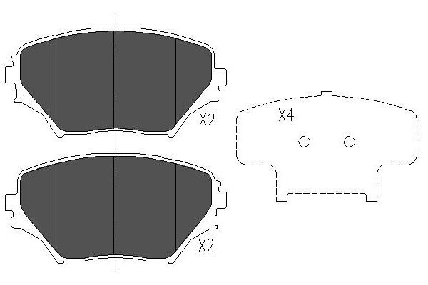 Bromsbeläggsats, Framaxel Kavo parts KBP-9011 KAVO PARTS