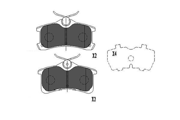 Bromsbeläggsats, Bakaxel Kavo parts KBP-9017 KAVO PARTS