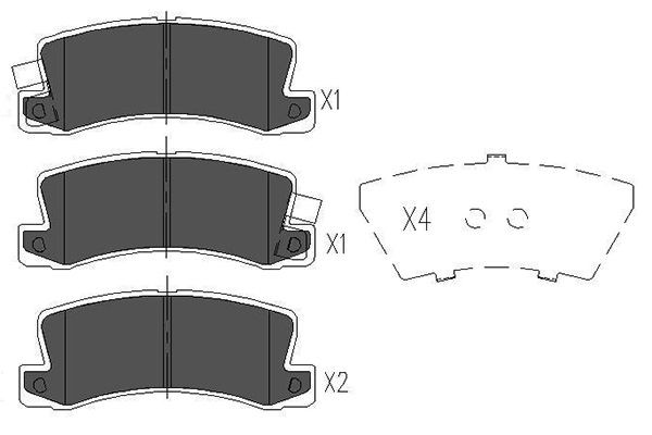 Bromsbeläggsats, Bakaxel Kavo parts KBP-9022 KAVO PARTS