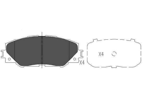Bromsbeläggsats, Framaxel KAVO PARTS
