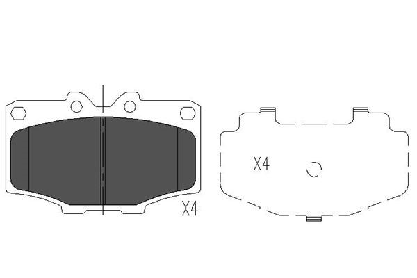Bromsbeläggsats, Framaxel Kavo parts KBP-9028 KAVO PARTS
