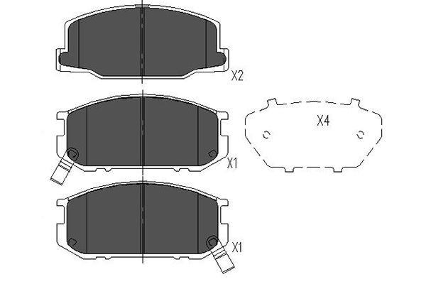 Bromsbeläggsats, Framaxel Kavo parts KBP-9031 KAVO PARTS