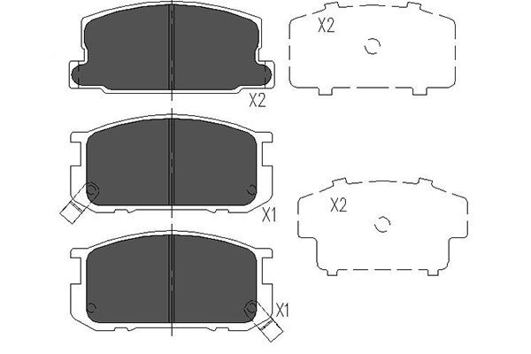 Bromsbeläggsats, Framaxel Kavo parts KBP-9035 KAVO PARTS