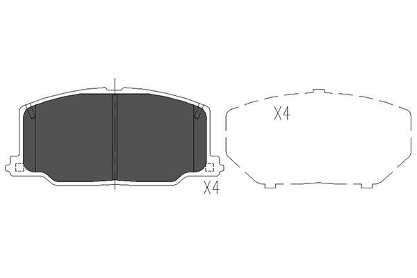 Bromsbeläggsats, Framaxel Kavo parts KBP-9036 KAVO PARTS