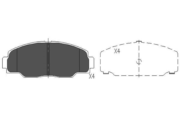 Bromsbeläggsats, Framaxel Kavo parts KBP-9037 KAVO PARTS Bromsbeläggsats, Framaxel Kavo parts KBP-9037 KAVO PARTS