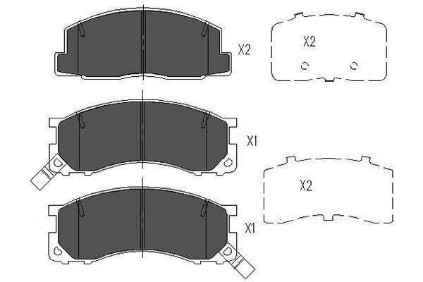 Bromsbeläggsats, Framaxel Kavo parts KBP-9040 KAVO PARTS