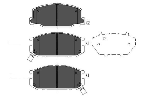 Bromsbeläggsats, Framaxel Kavo parts KBP-9041 KAVO PARTS