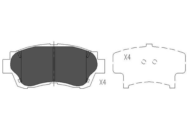 Bromsbeläggsats, Framaxel Kavo parts KBP-9042 KAVO PARTS