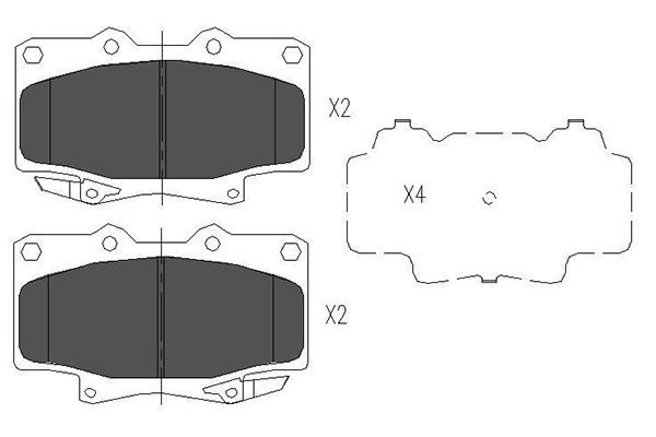 Bromsbeläggsats, Framaxel Kavo parts KBP-9043 KAVO PARTS