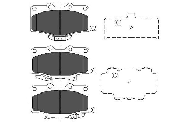 Bromsbeläggsats, Framaxel Kavo parts KBP-9047 KAVO PARTS