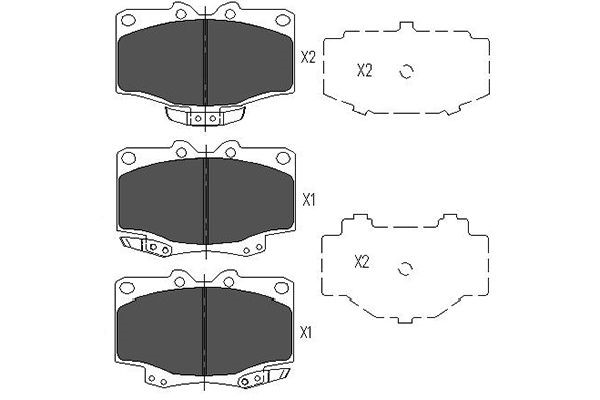 Bromsbeläggsats, Framaxel Kavo parts KBP-9048 KAVO PARTS