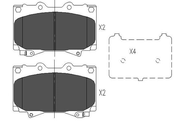 Bromsbeläggsats, Framaxel Kavo parts KBP-9049 KAVO PARTS