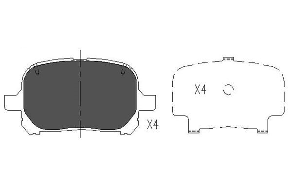 Bromsbeläggsats, Framaxel Kavo parts KBP-9051 KAVO PARTS