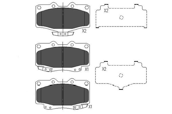 Bromsbeläggsats, Framaxel Kavo parts KBP-9054 KAVO PARTS