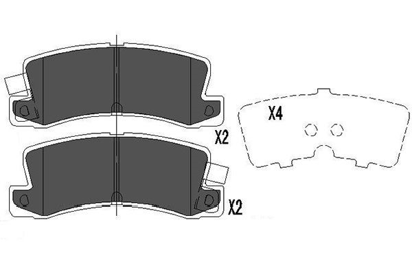 Bromsbeläggsats, Bakaxel Kavo parts KBP-9058 KAVO PARTS