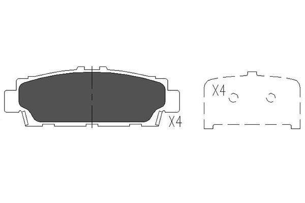 Bromsbeläggsats, Bakaxel Kavo parts KBP-9060 KAVO PARTS